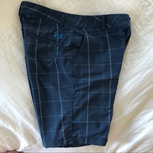 Men’s Blue Under Armour Performance Shorts Sz 32 R